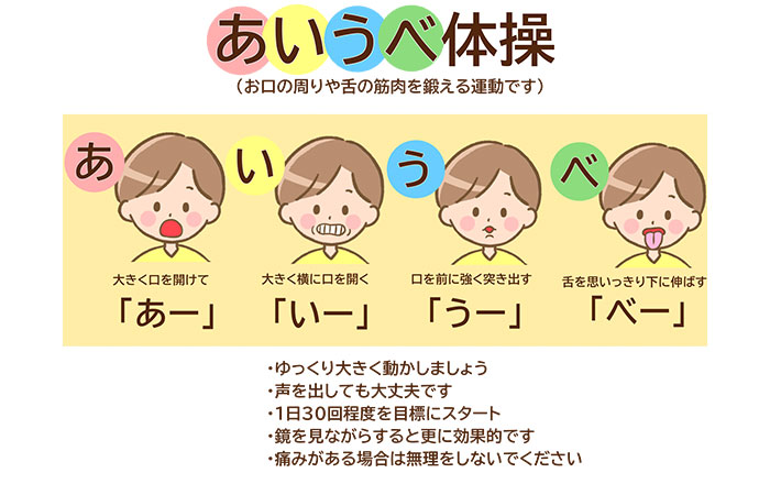 オーラルフレイル対策のための「あいうべ運動」