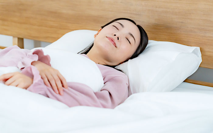 応急処置:頭を高くして寝る